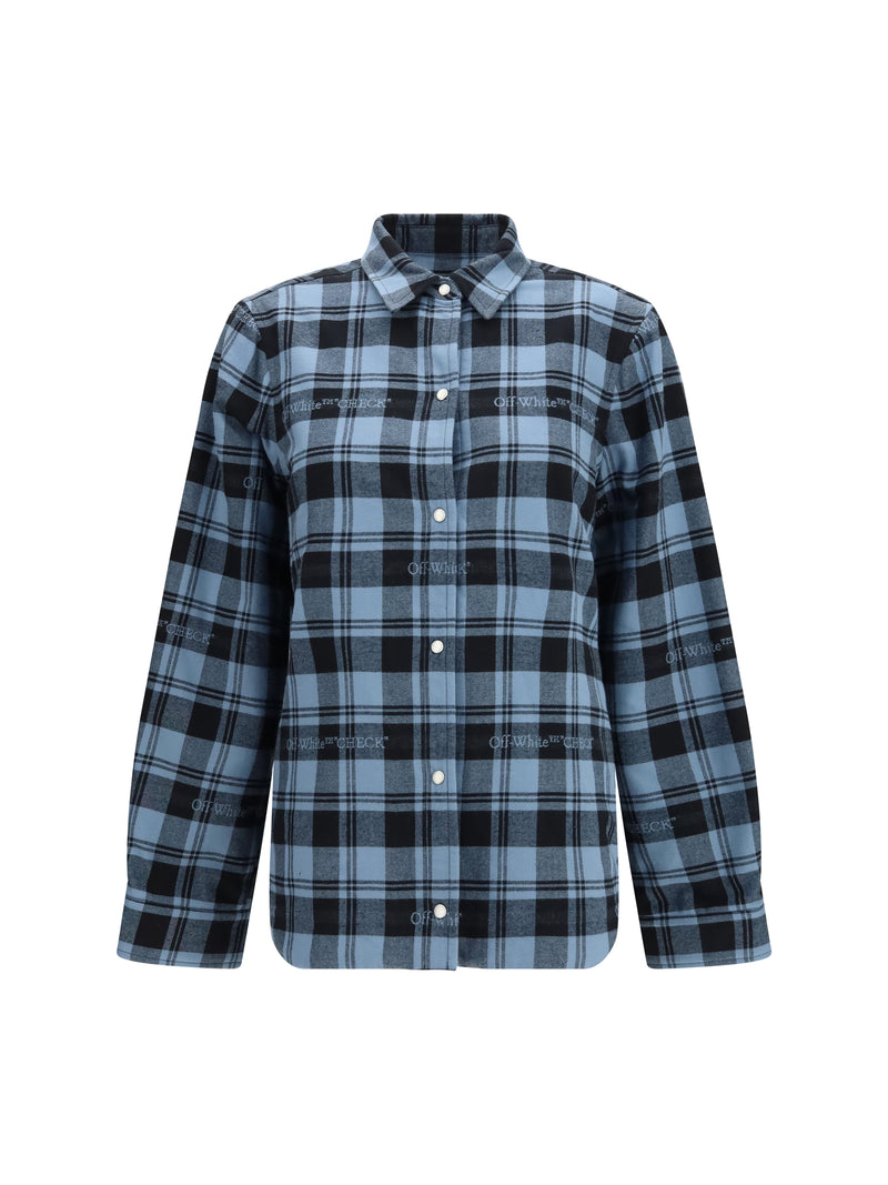 Off-white Off-white Check Flannel Padded Overshirt Citadel Black - World Class Fashion