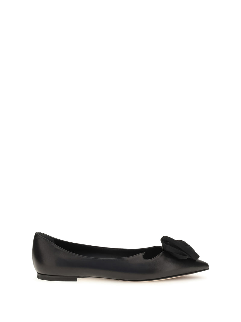 Roger Vivier Bailarinas Roger Vivier Rose Vivier de ante Nero - World Class Fashion