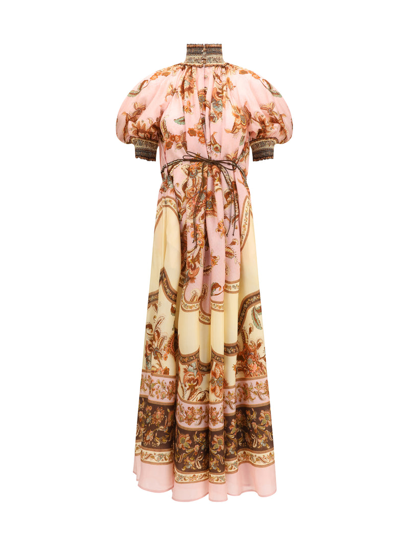 Zimmermann Vestido Zimmermann Aster Billow Malva Jacobean - World Class Fashion