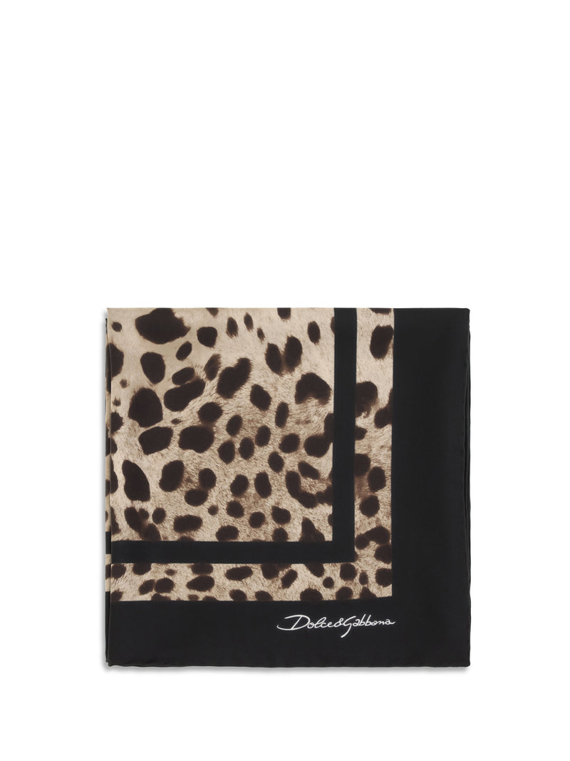 Dolce & Gabbana Dolce & Gabbana Leopard Print Silk Scarf Brown - World Class Fashion