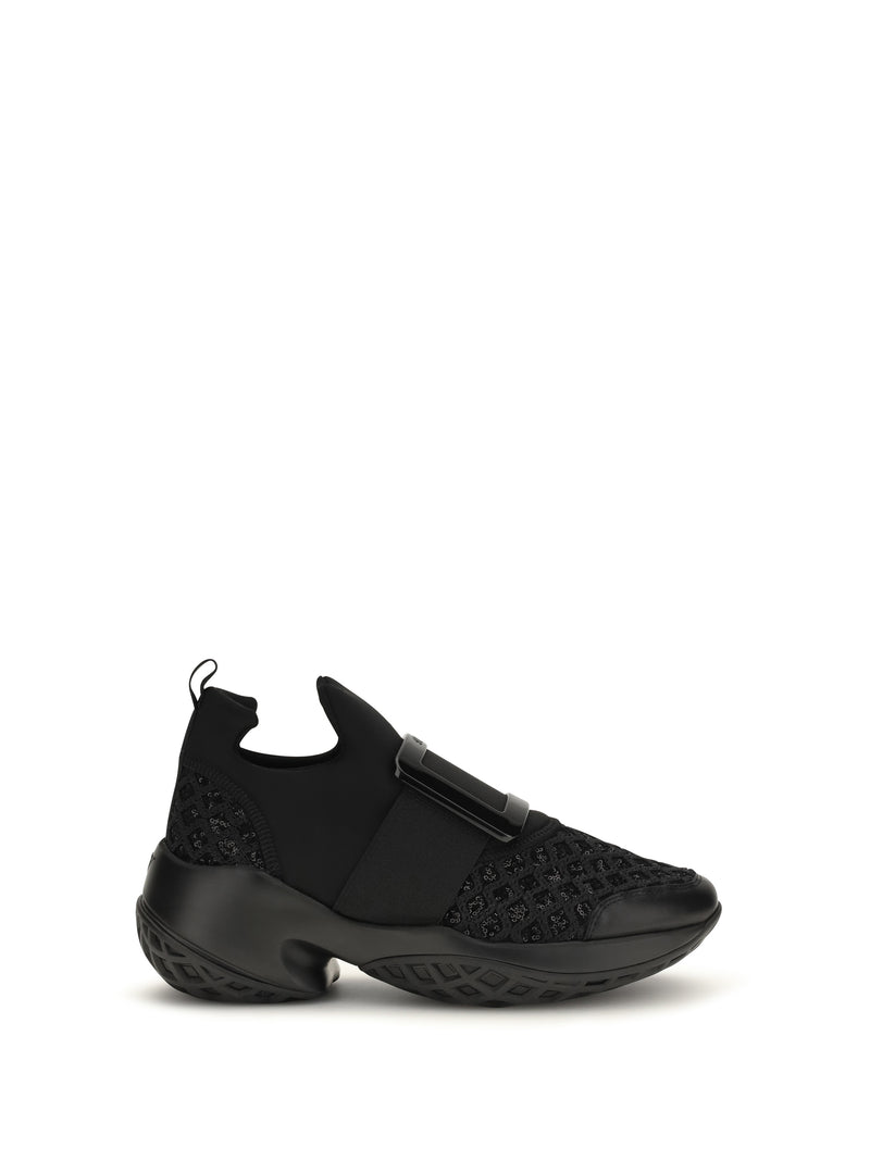Roger Vivier Roger Vivier Viv' Run Sneakers Black Women - World Class Fashion