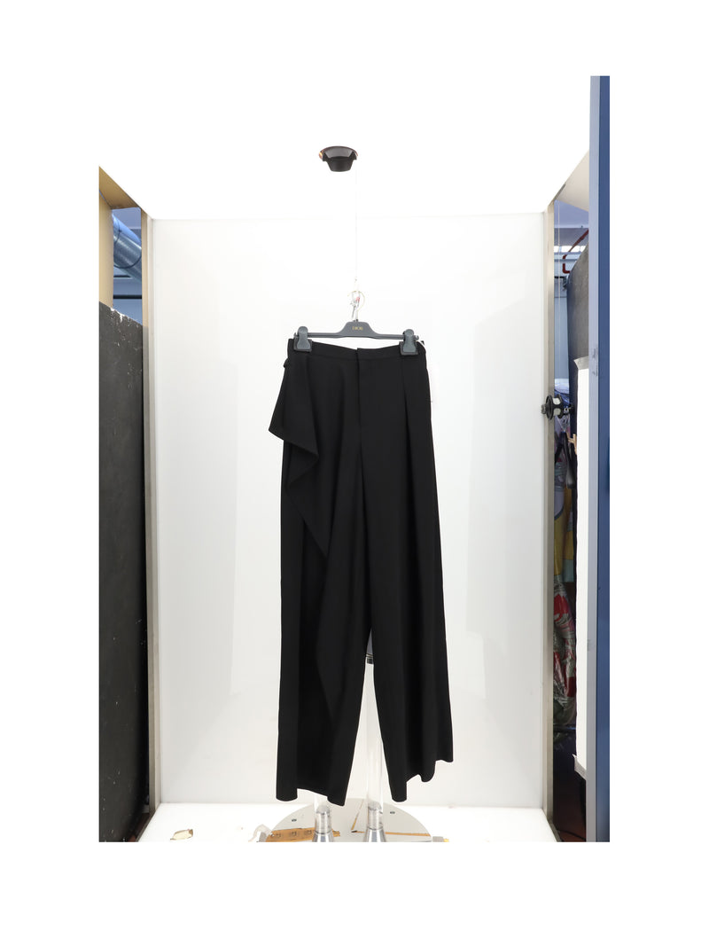Dior Dior Ruffle Wool Trousers Black Women - World Class Fashion