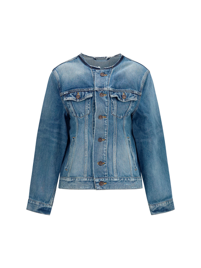 Balenciaga Balenciaga Hourglass Denim Jacket Dark Blue - World Class Fashion