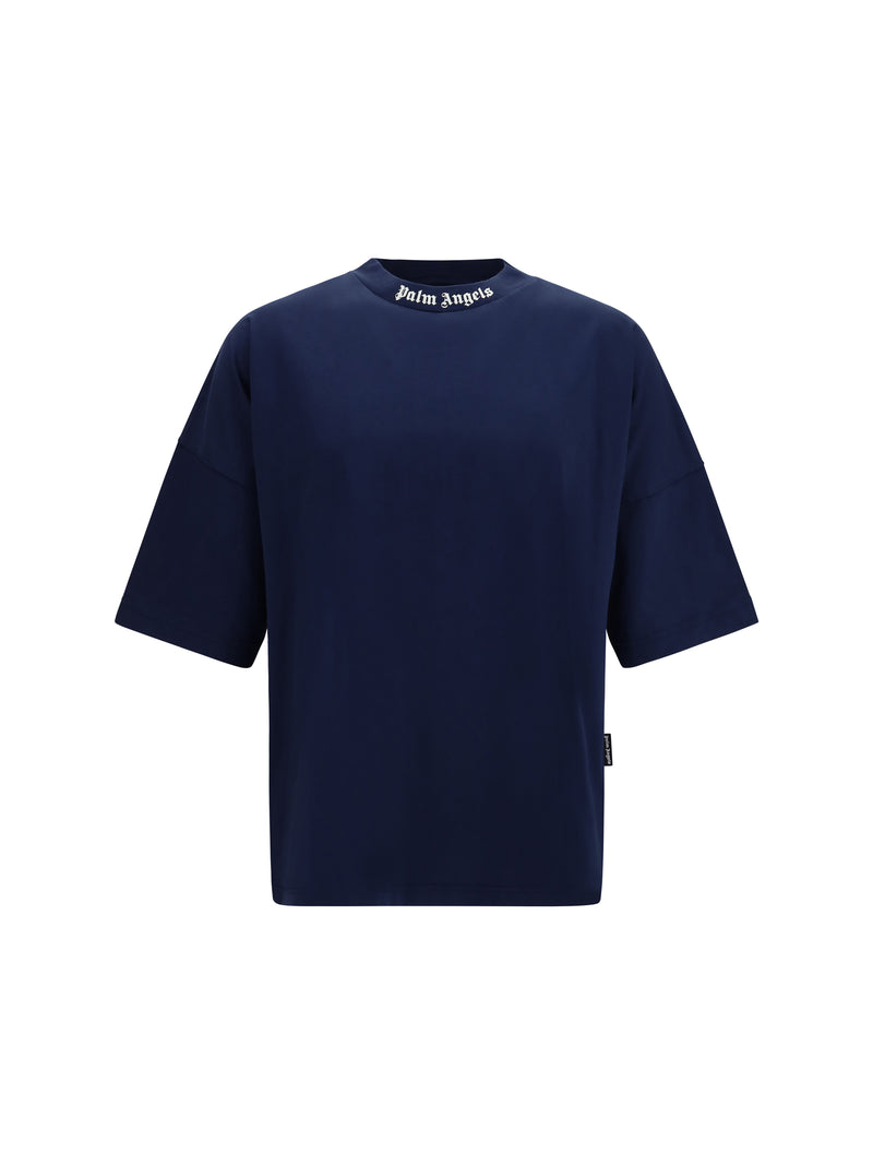 Palm Angels Palm Angels Classic Logo T-shirt Navy Blue Off White - World Class Fashion