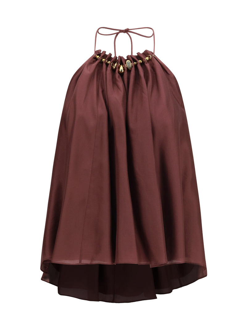 Zimmermann Zimmermann Aster Beaded Ruched Top Musk - World Class Fashion