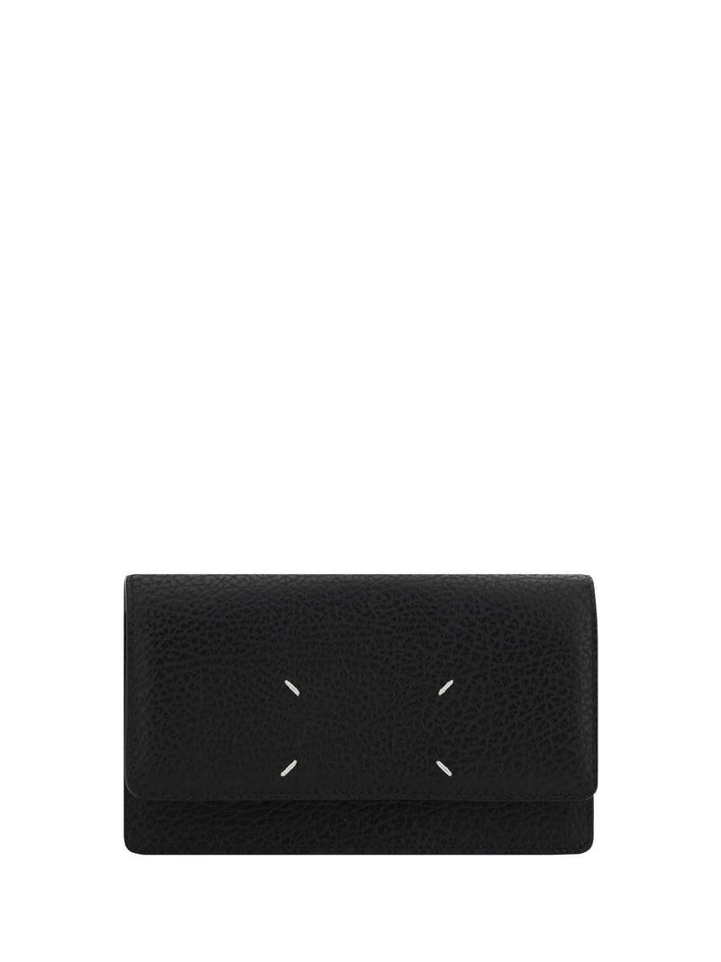 Margiela Margiela Grained Leather Wallet Black Women - World Class Fashion