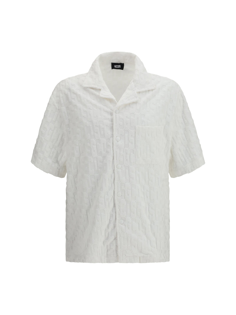 Gcds Gcds Monogram Terry Shirt Optic White/White - World Class Fashion