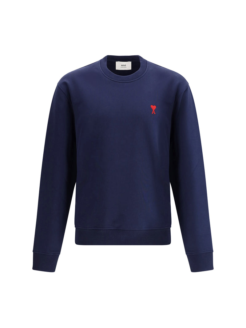AMI Paris Sudadera AMI Paris con Logo Azul Noche - World Class Fashion