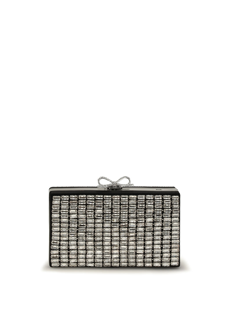 Self-portrait Self-portrait Crystal Chainmail Clutch Silver - World Class Fashion