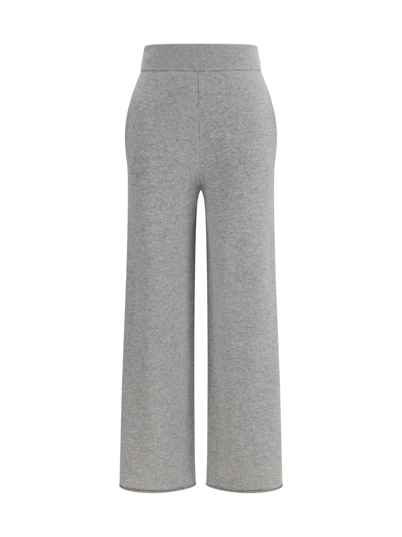 Max Mara Pure Max Mara Pantalones de cachemira pura Grigio Chiaro - World Class Fashion