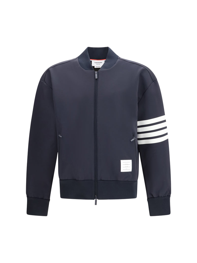 Thom Browne Thom Browne Zipped Bomber Jacket Navy - World Class Fashion