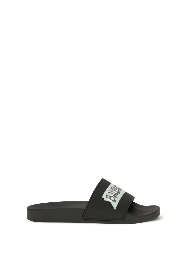 Balenciaga Balenciaga Slide Pool Slippers Black Men - World Class Fashion