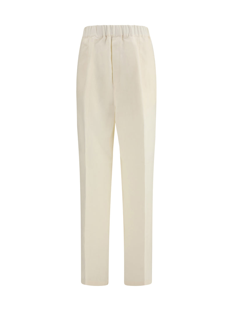 Laneus Laneus Linen and Viscose Pants Cream Men - World Class Fashion