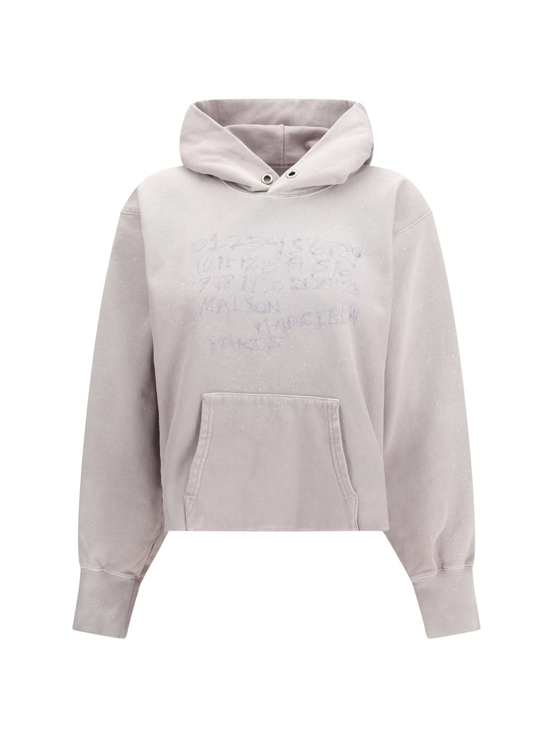 Margiela Margiela Printed Hoodie Dusty Pink Women - World Class Fashion