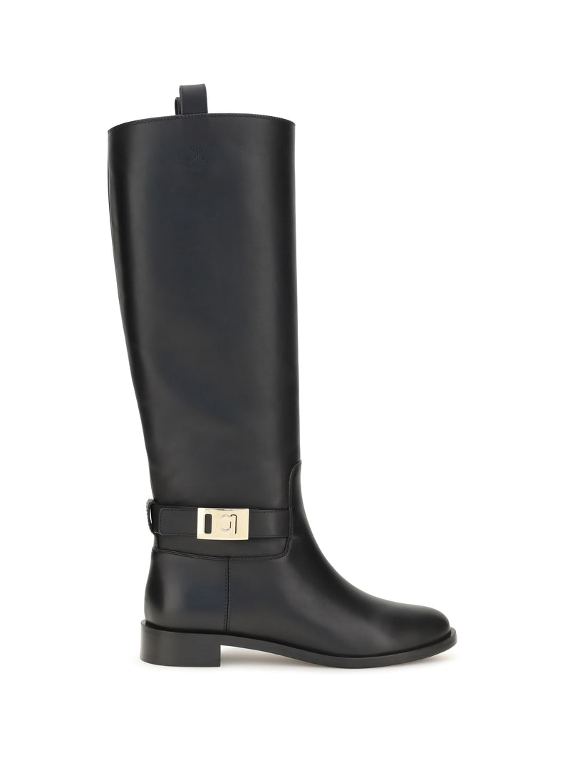Ferragamo Ferragamo Hug Boots Black Women - World Class Fashion