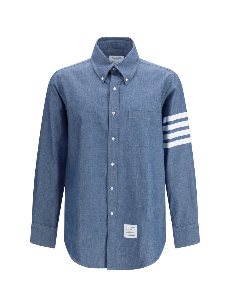 Thom Browne Thom Browne Denim Shirt with Logo Blue - World Class Fashion