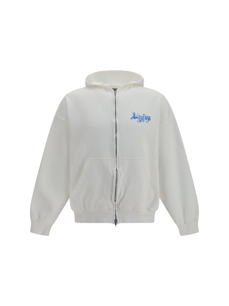 Balenciaga Balenciaga Sketchy Zip Hoodie Full White - World Class Fashion