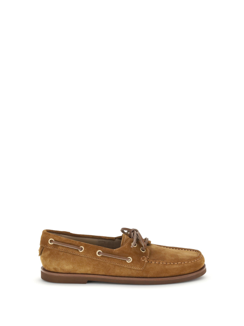 Gianvito Rossi Gianvito Rossi Vandée Suede Loafers Texas+Cuoio - World Class Fashion