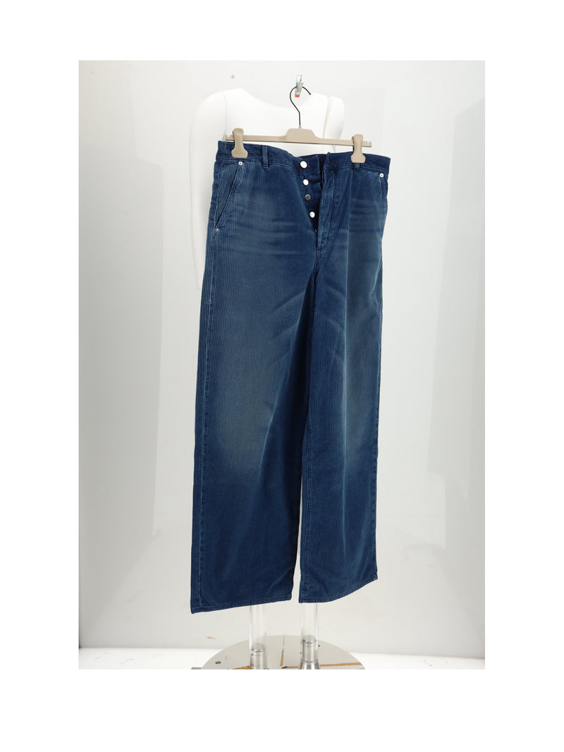 Dior Homme Dior Homme Velvet Trousers Blue Men - World Class Fashion