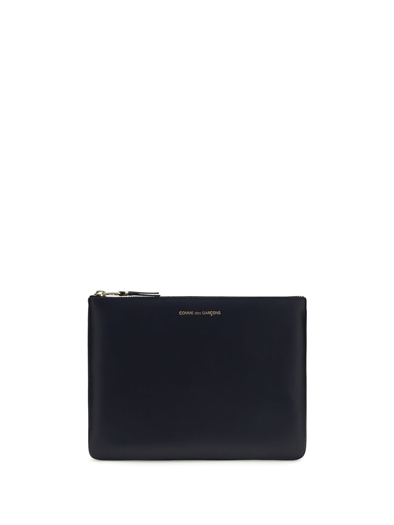 Comme Des Garçons Comme Des Garçons Leather Pouch Navy - World Class Fashion