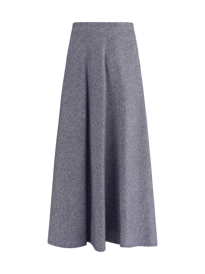 Sara Roka Sara Roka Flared Midi Skirt Denim Women - World Class Fashion