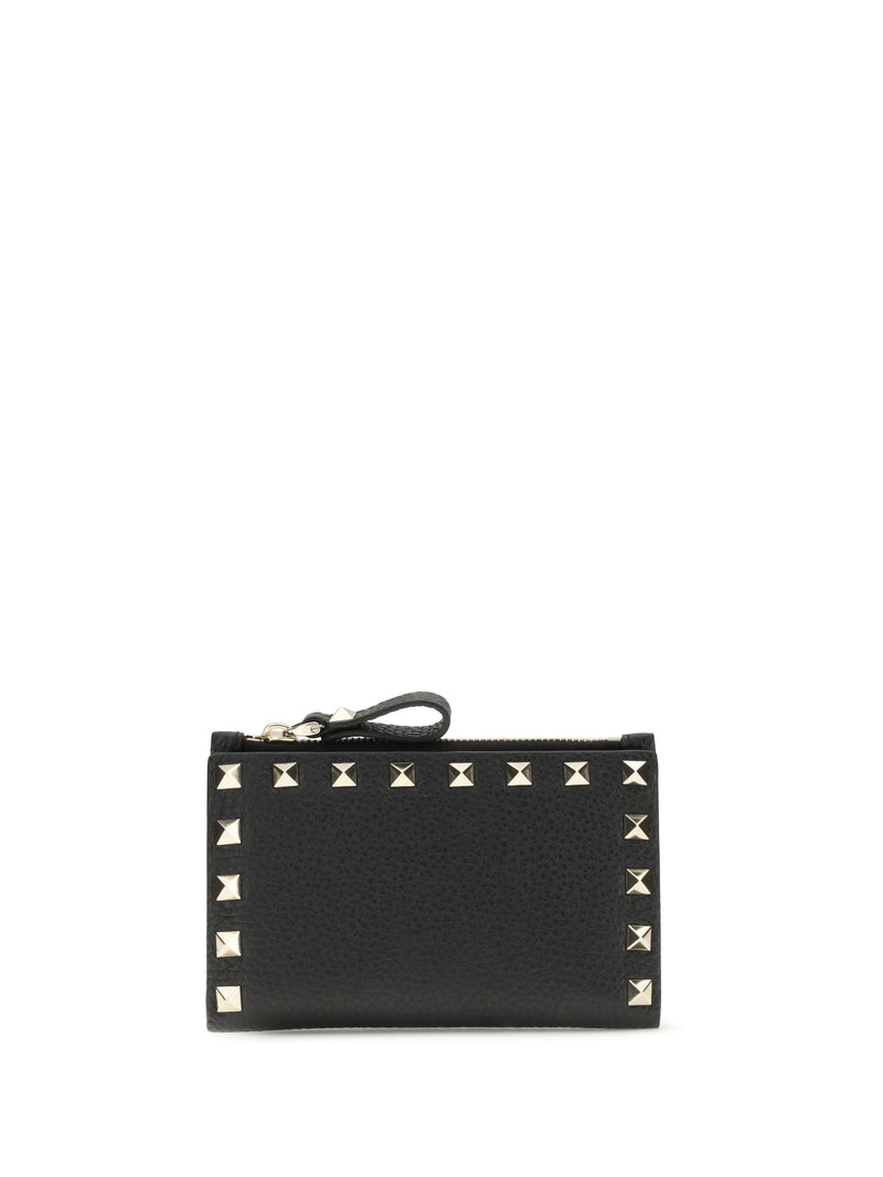 Valentino Garavani Valentino Garavani Rockstud Card Holder Nero - World Class Fashion