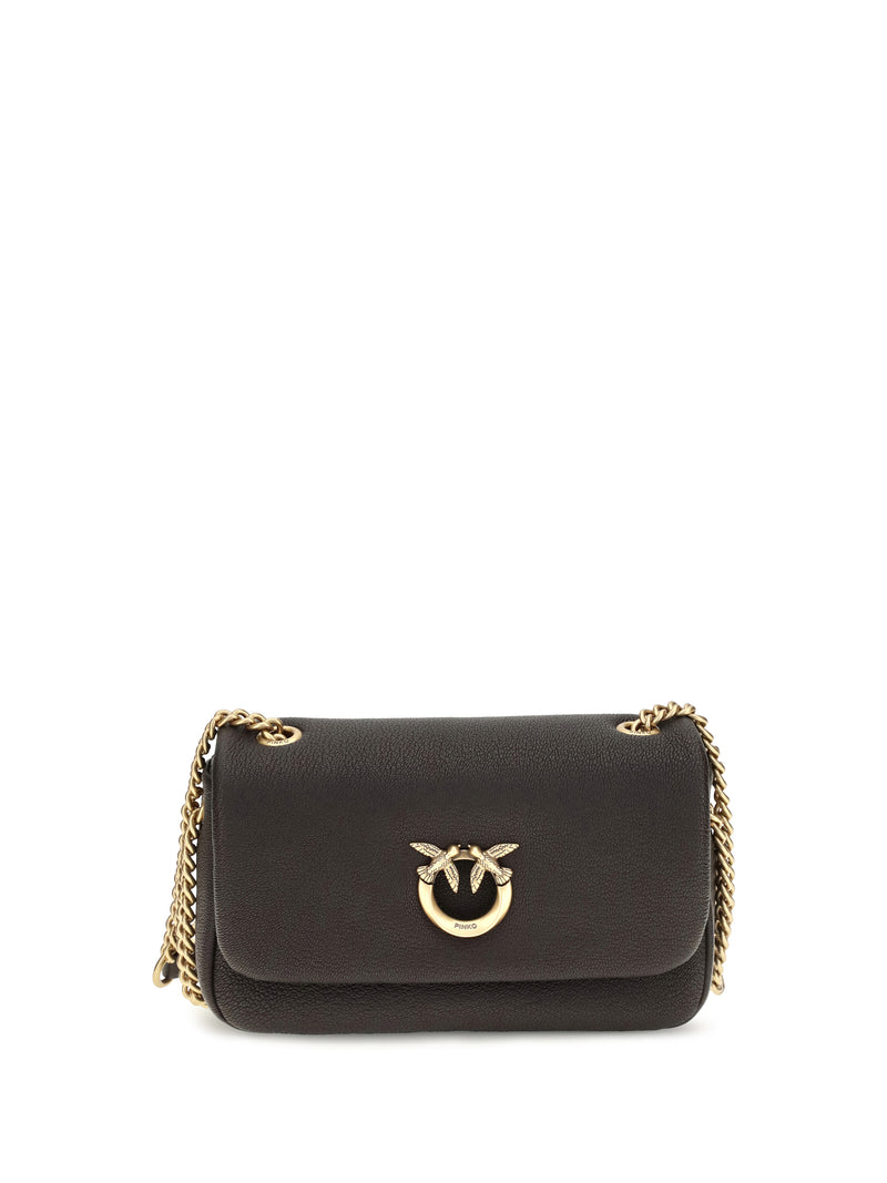 Pinko Pinko Medium Love Bag Click Soft Horizontal Shoulder Bag Brown - World Class Fashion