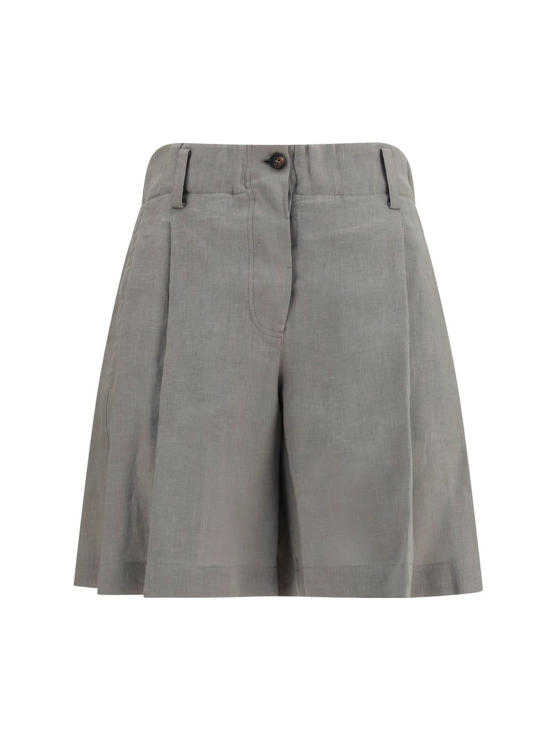 Brunello Cucinelli Brunello Cucinelli Linen Bermuda Shorts - World Class Fashion