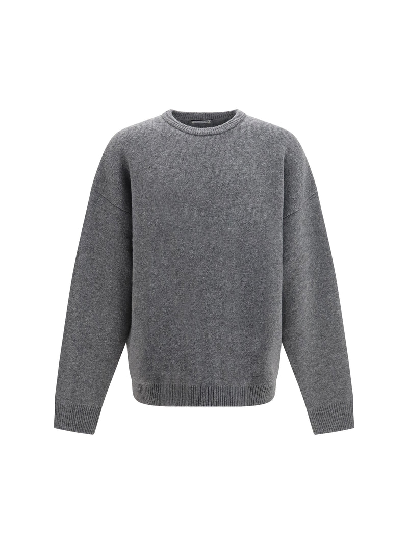 Balenciaga Balenciaga Wool Crewneck Sweater Anthracite - World Class Fashion