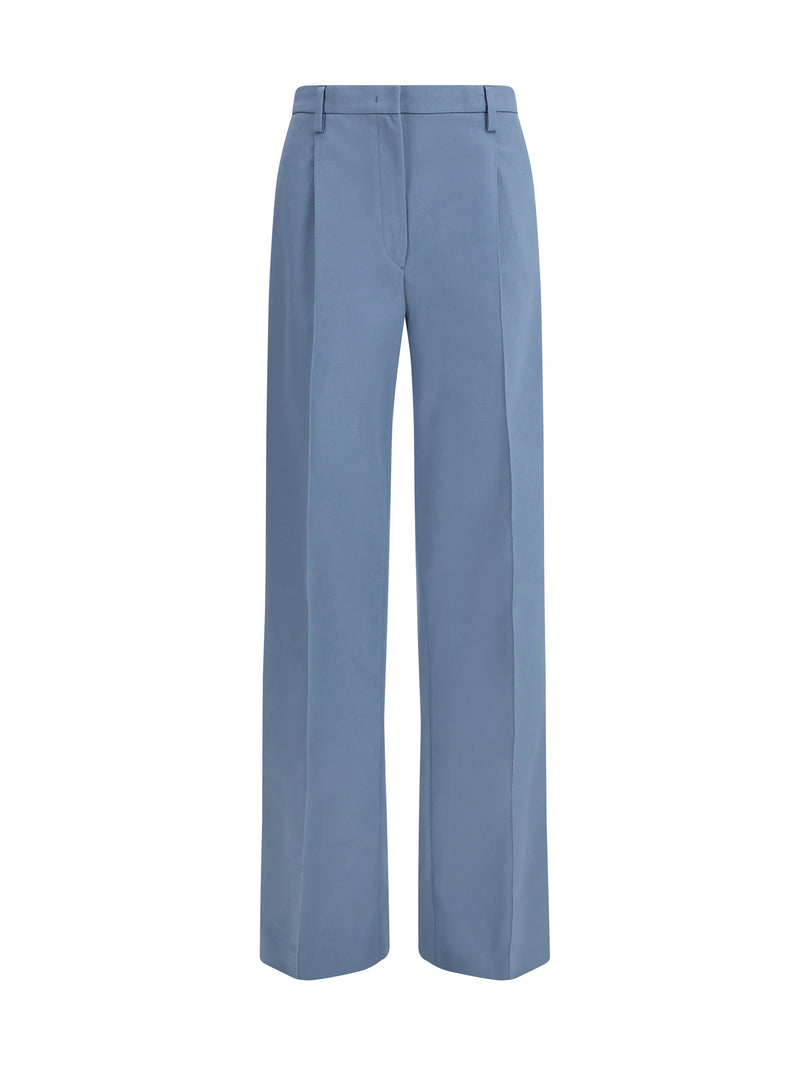 Prada Prada Cotton Chino Pants Avio - World Class Fashion
