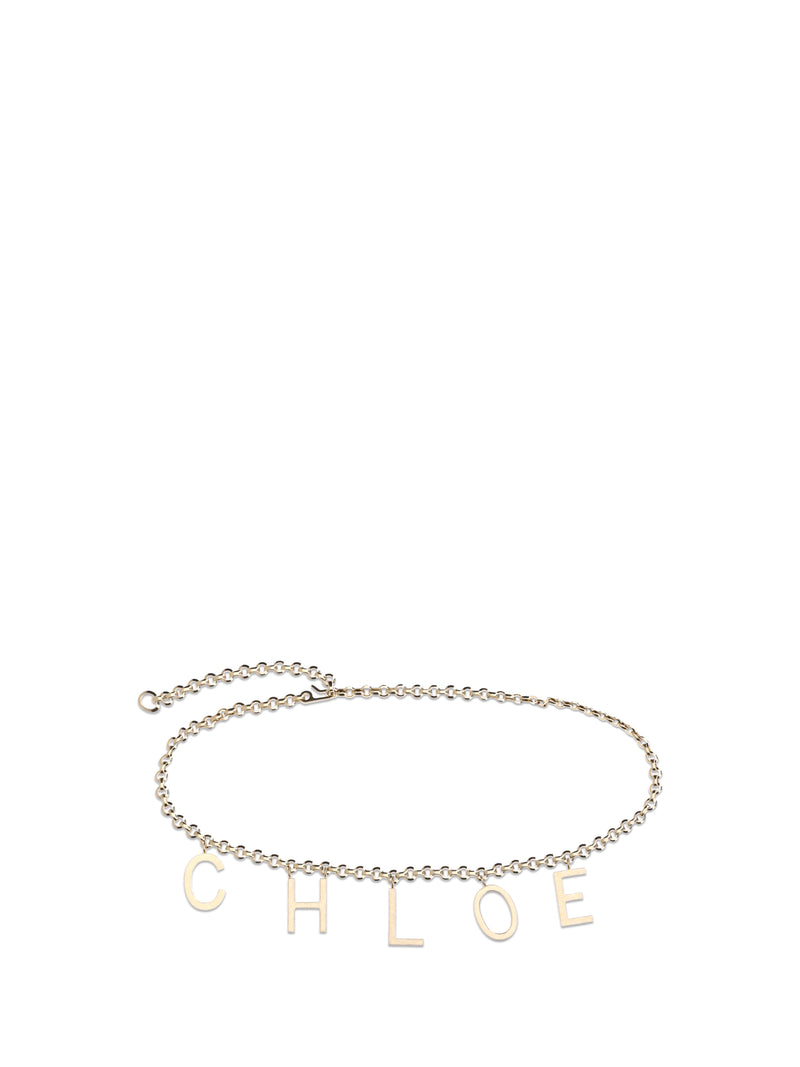 Chloe Chloé Metallic Belt with Pendants Vintage Gold - World Class Fashion