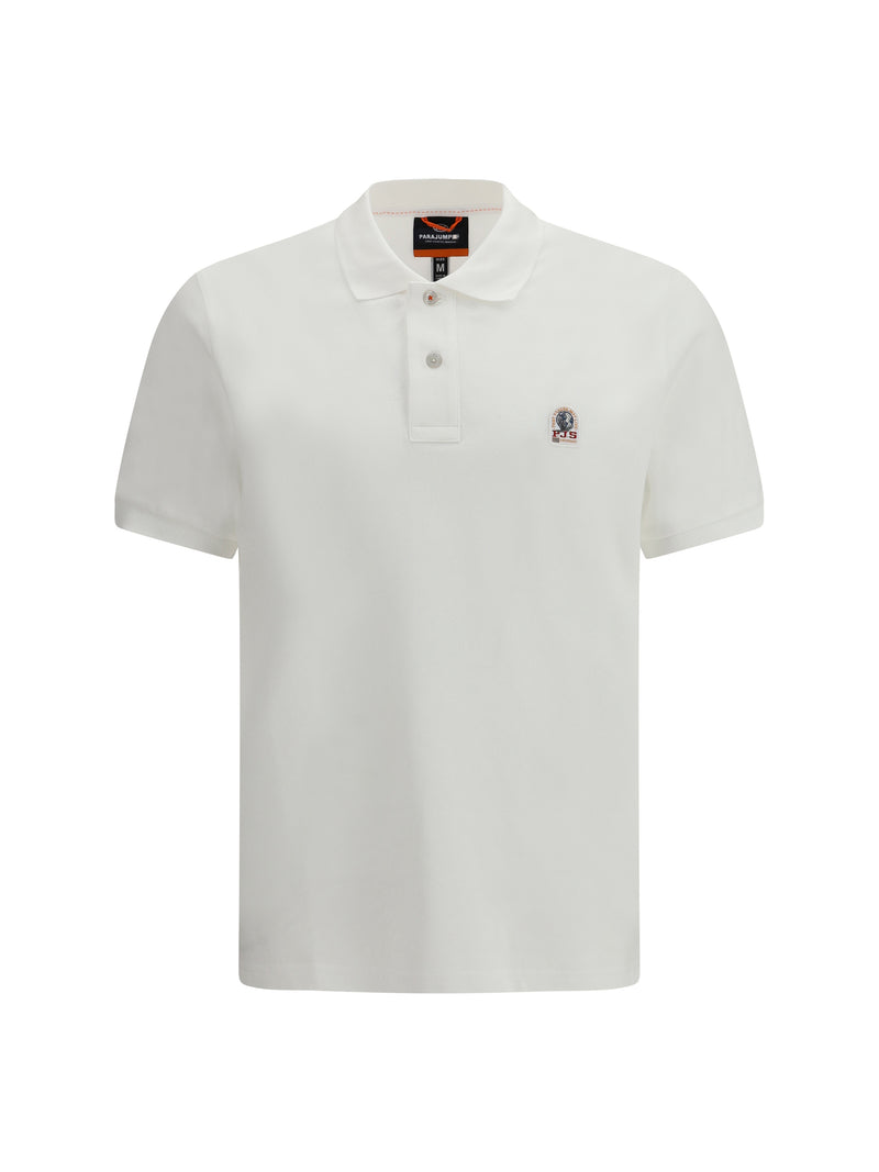 Parajumpers Parajumpers Polo With Logo Application White Men - World Class Fashion
