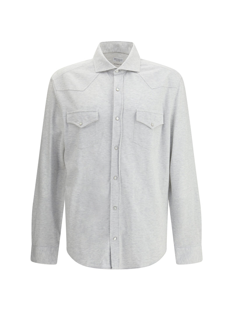 Brunello Cucinelli Brunello Cucinelli Knit Shirt Perla - World Class Fashion