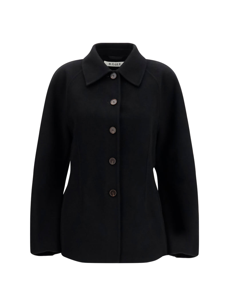 Rohe Rohe Sculptural Oversized-sleeve Jacket Black - World Class Fashion