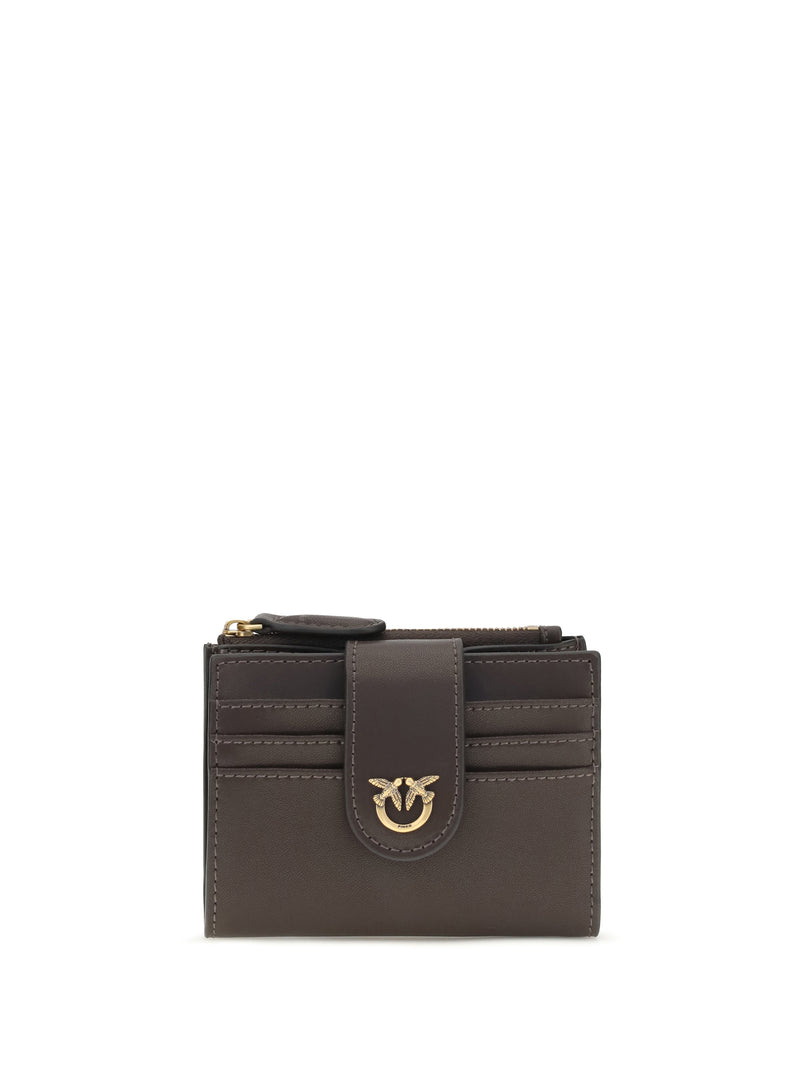 Pinko Pinko Leather Wallet Marrone Marasca-Antique Gold - World Class Fashion