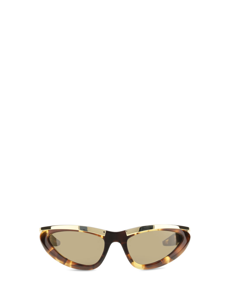 Bottega Veneta Bottega Veneta Prisma Cat-eye Sunglasses Havana-Gold-Brown - World Class Fashion