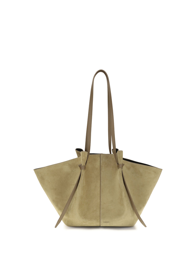 Yuzefi Yuzefi Suede Leather Shoulder Bag Fennel - World Class Fashion