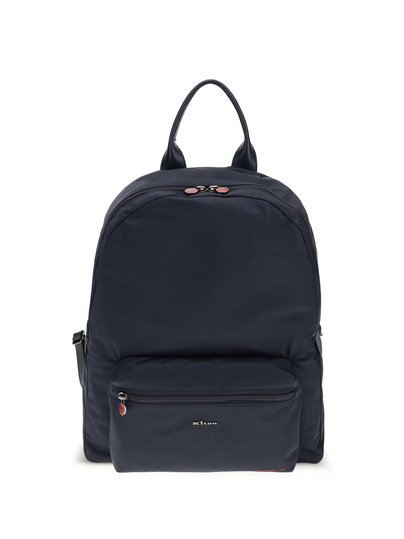 Kiton Kiton Nylon Backpack Blue - World Class Fashion