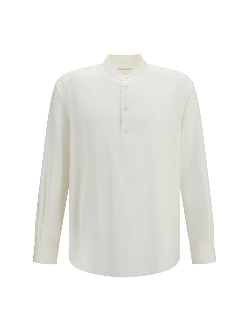 Loro Piana Loro Piana Elia Silk Shirt Nougat - World Class Fashion