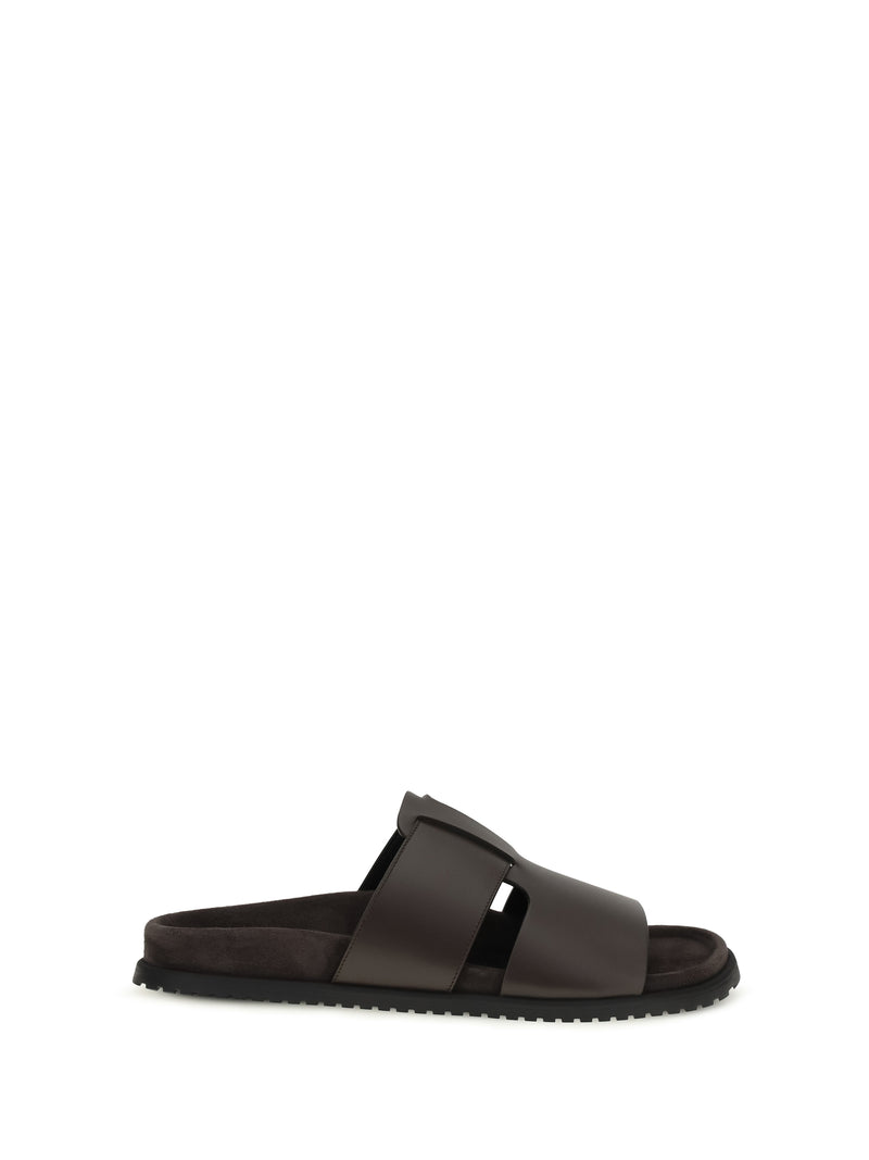 Dolce & Gabbana Dolce & Gabbana Leather Sandals Ebano 1 Men - World Class Fashion