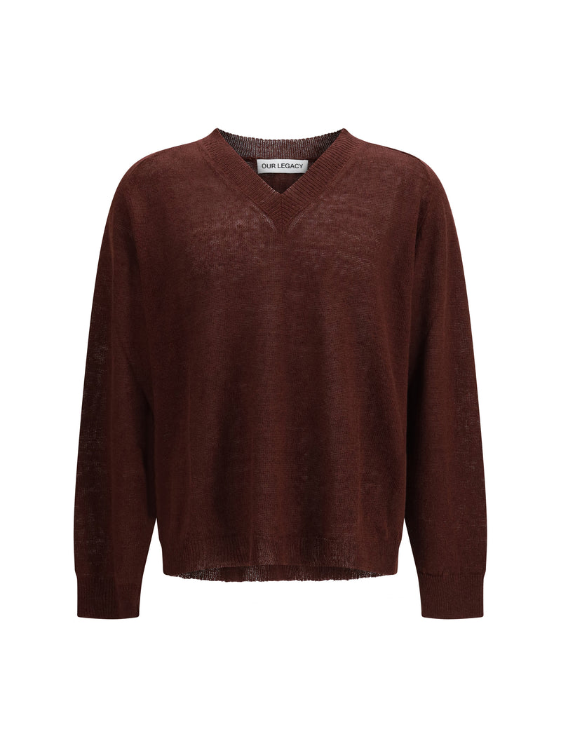 Our Legacy Our Legacy V-neck Sweater Cabernet Men - World Class Fashion