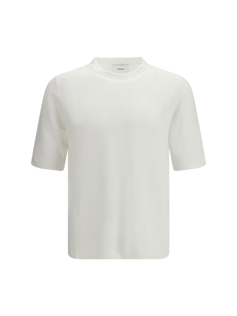 Lardini Lardini Linen and Cotton Knit T-shirt White Men - World Class Fashion