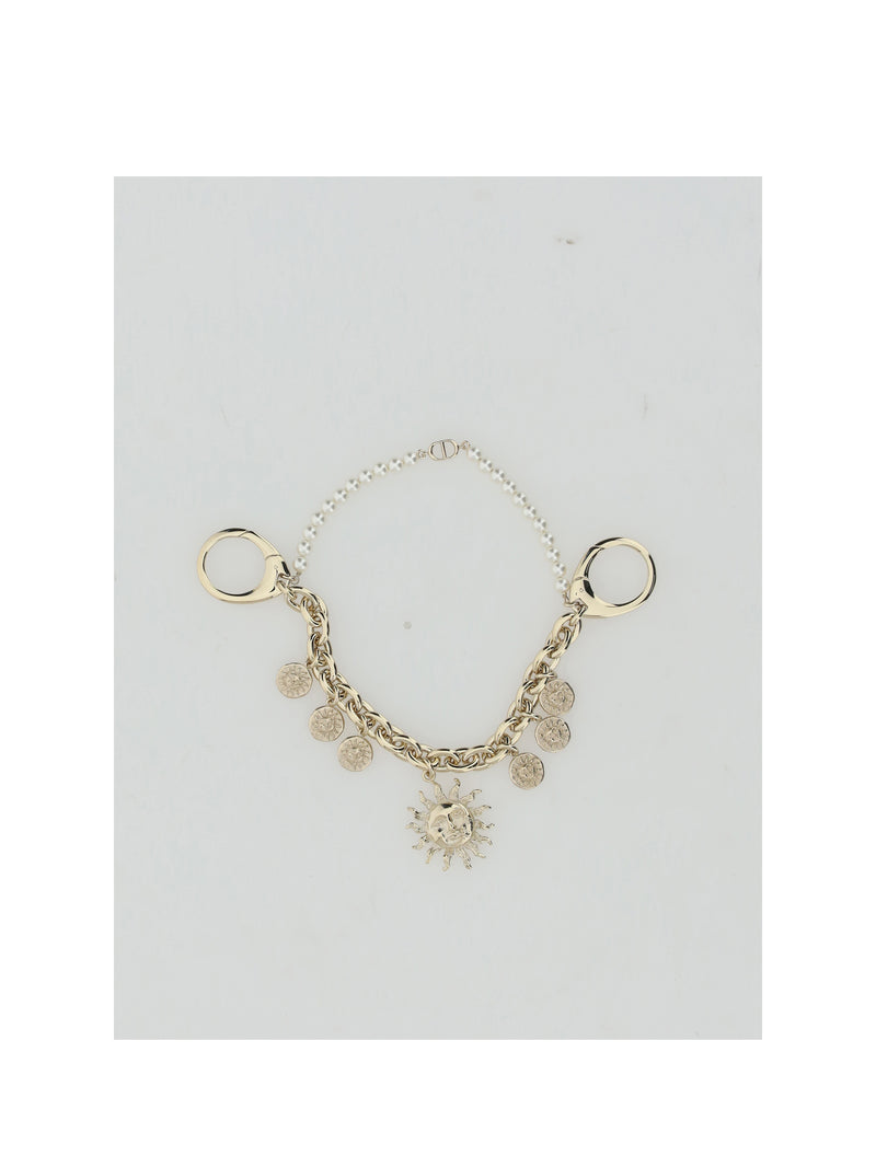 Dior Dior TDJ Soleil Bag Charm Gold/White - World Class Fashion