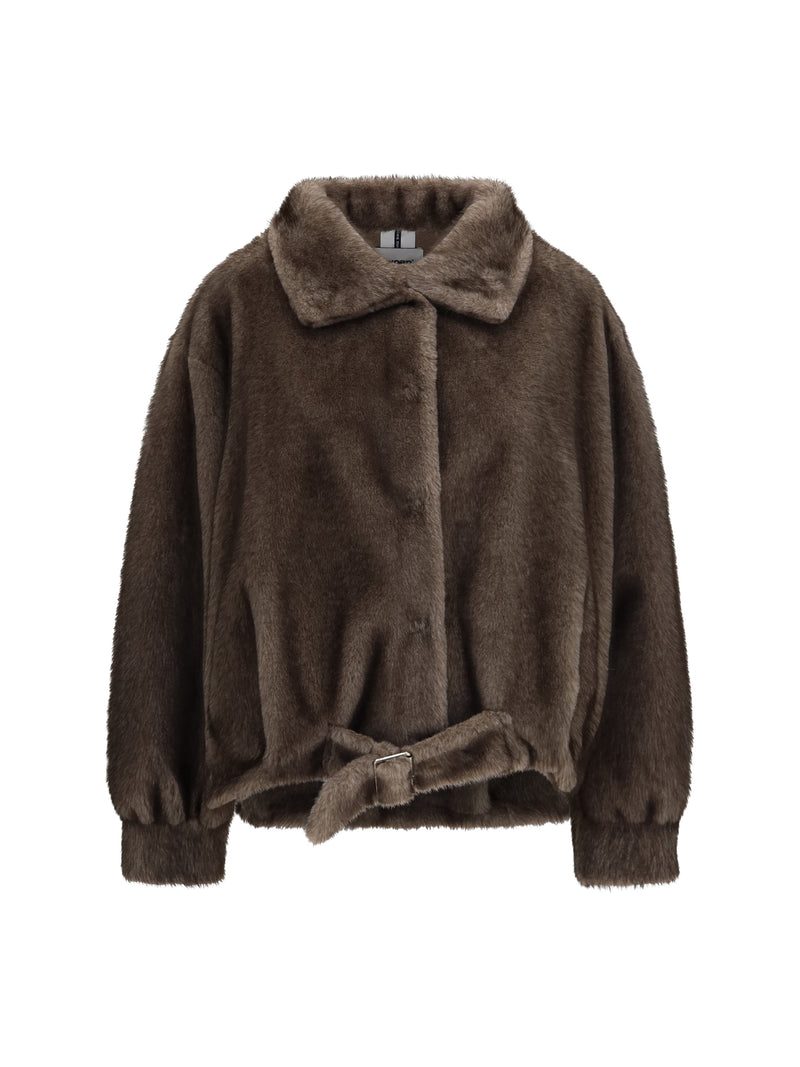 Sword 6.6.44 Sword 6.6.44 Faux Fur Jacket Mocha Mousse - World Class Fashion