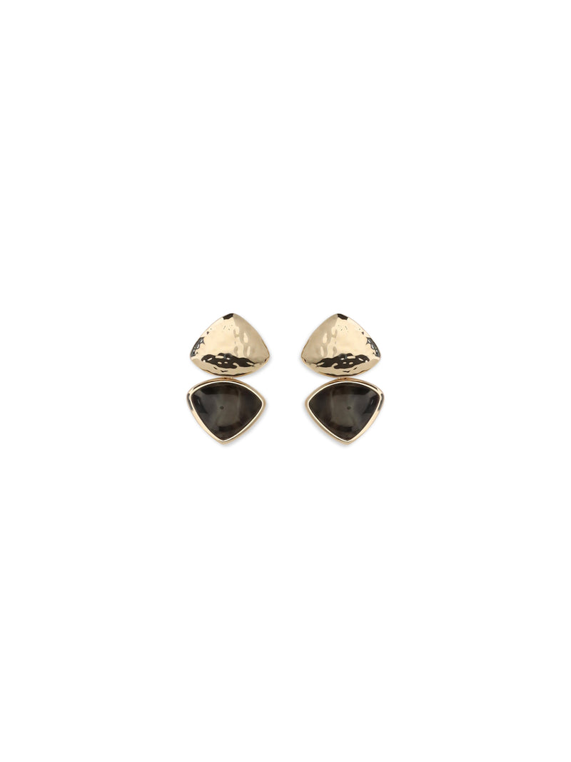 Self-portrait Self-portrait Two-tone Speckled Enamel Earrings Gold - World Class Fashion