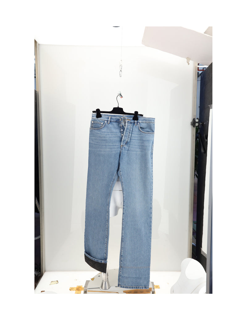 Dior Homme Dior Homme Denim Cannage Pants Blue - World Class Fashion