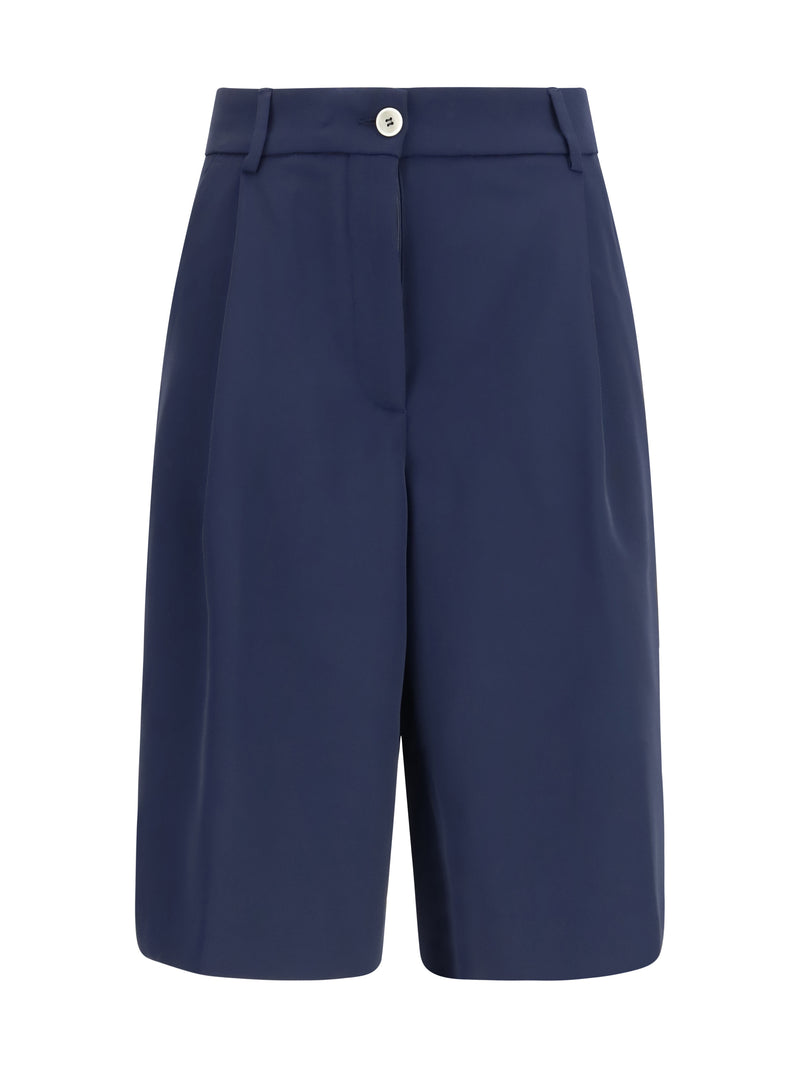 Cruna Cruna Pleated Bermuda Shorts Notte Women - World Class Fashion