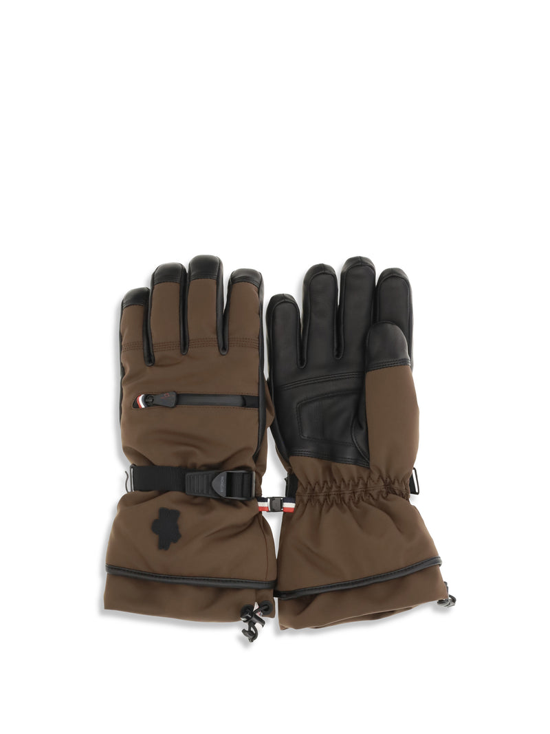 Moncler Grenoble Moncler Grenoble Stretch-Nylon Padded Gloves Brown - World Class Fashion