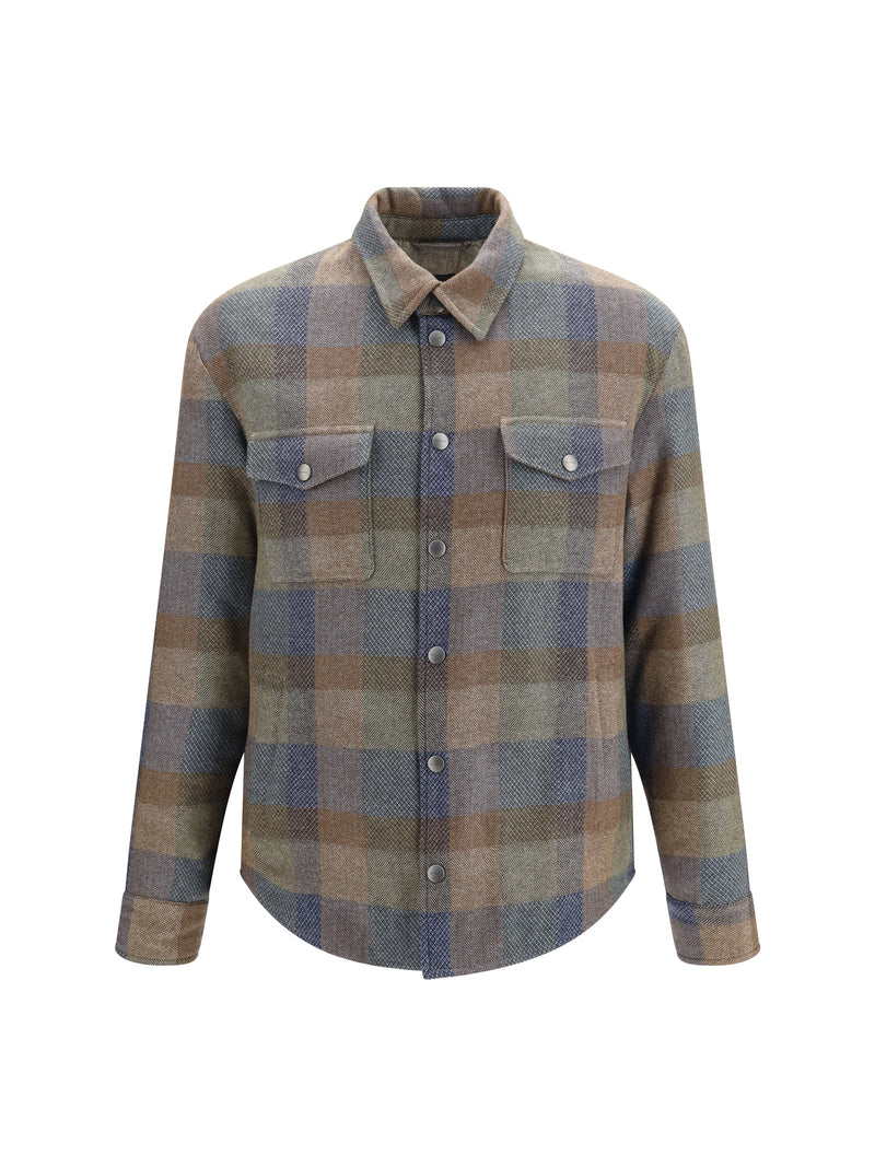 Etro Etro Wool and Cashmere Check Shirt Multicolor - World Class Fashion