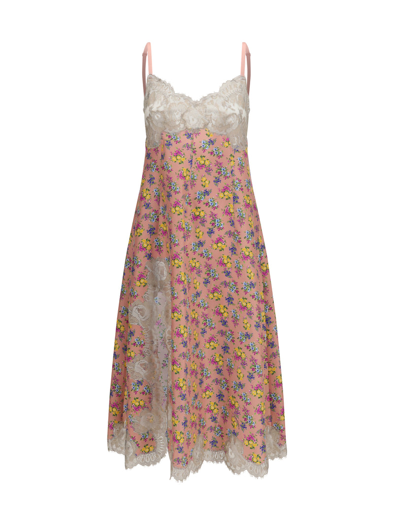 Dolce & Gabbana Dolce & Gabbana Floral Slip Dress Pink - World Class Fashion